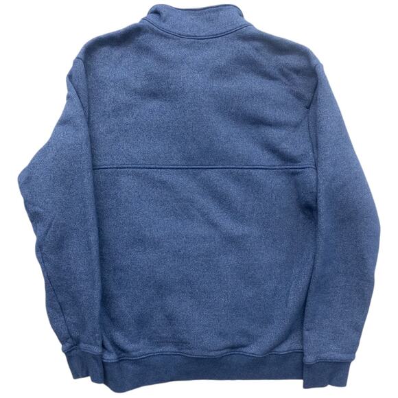 Columbia Men's Blue Pullover 1/4 zip Cotton Sweater Sweatshirt Kangaroo Pocket M - Picture 3 of 6